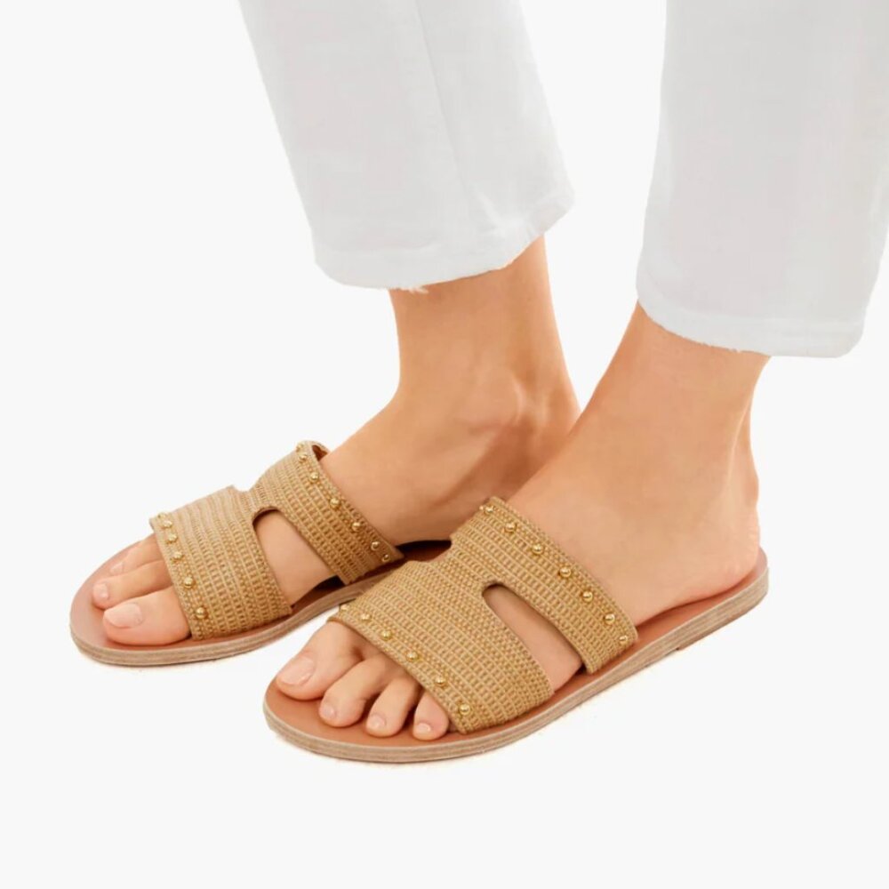 Woven Raffia Sandals - Picture 3 of 6